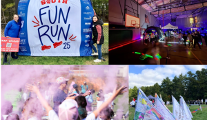 Image of a fun run, color run, glow run